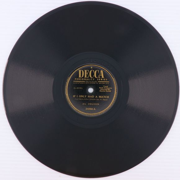 Al Jolson – If I Only Had A Match / Let Me Sing And I'm Happy 78rpm Record 24296 - Picture 2 of 16